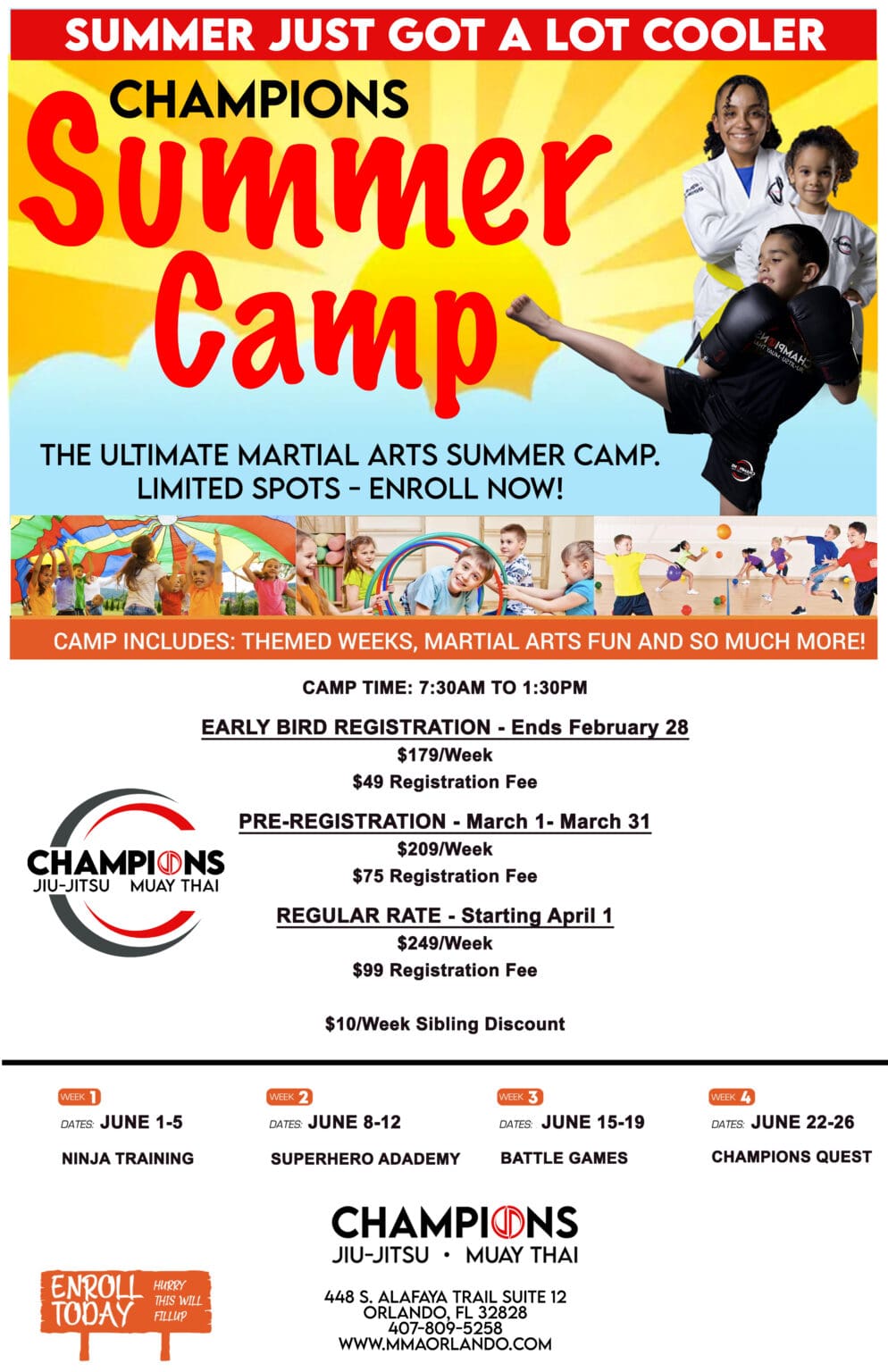 Summer Camp Near Me in Orlando | Champions Jiu Jitsu Muay Thai